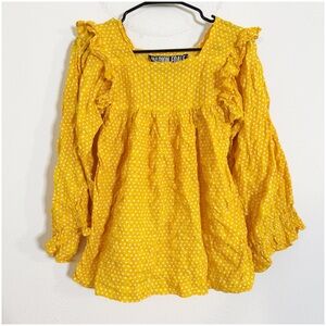 Marion foale and sally tuffin vintage orange polka dot ruffle blouse